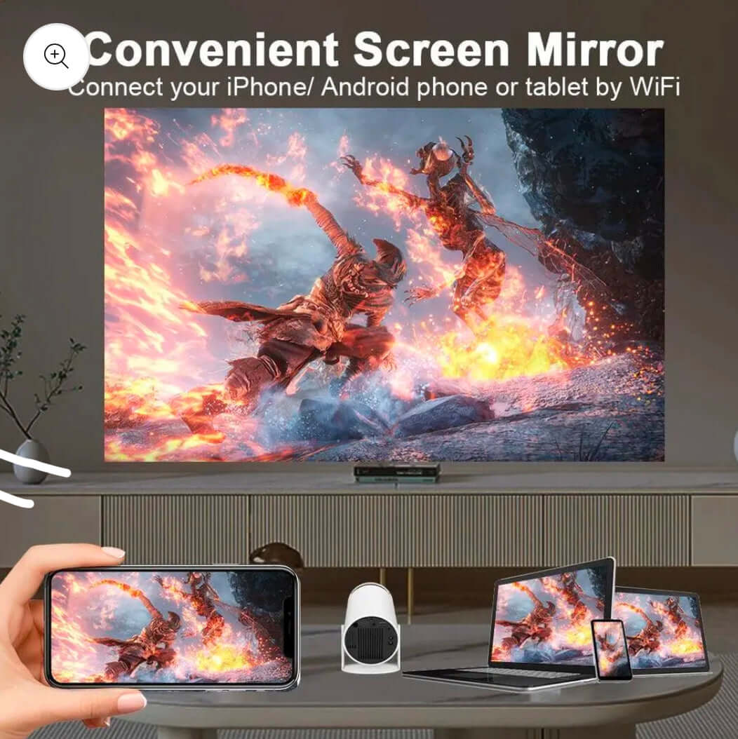 Magcubic Projector Android 11 4K 1280*720P HY300 Dual Wifi 260ANSI 180°